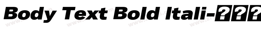 Body Text Bold ltali字体转换